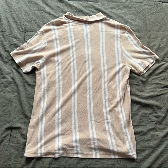 TOPMAN PINK STRIPED SHORT-SLEEVE DRESS SHIRT - XL - Picture 3 of 6